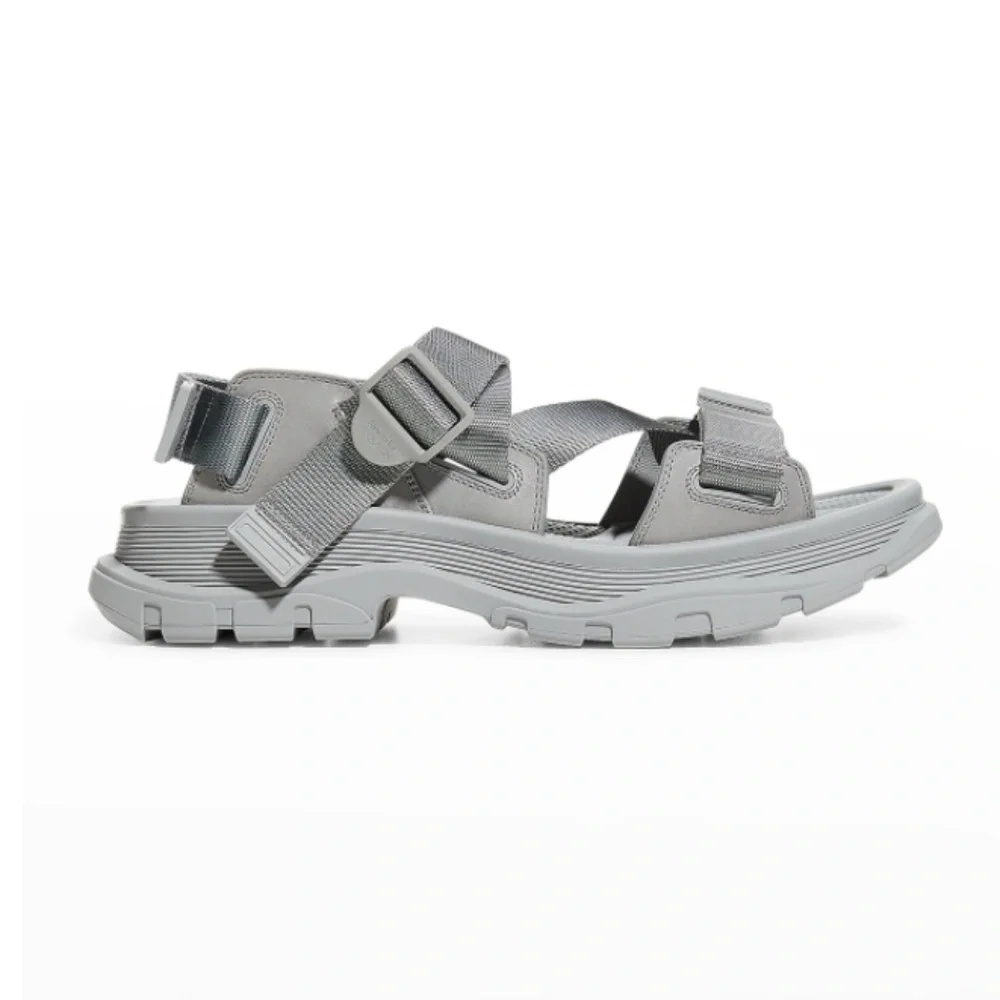 NIB $690 Alexander McQueen Strappy Leather Sport Sandals in size 44 EU / 11 US!